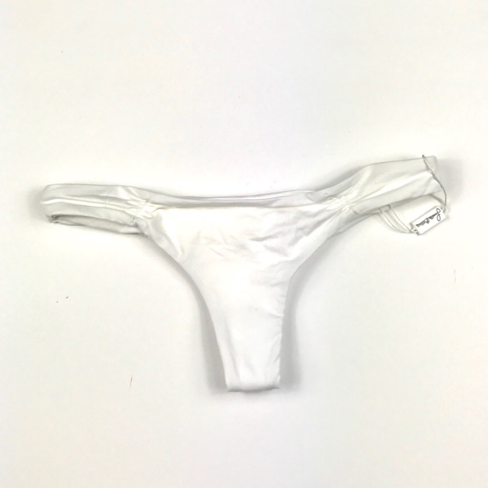 Frankie’s Bikinis White Cheeks Swim Suit Bottom